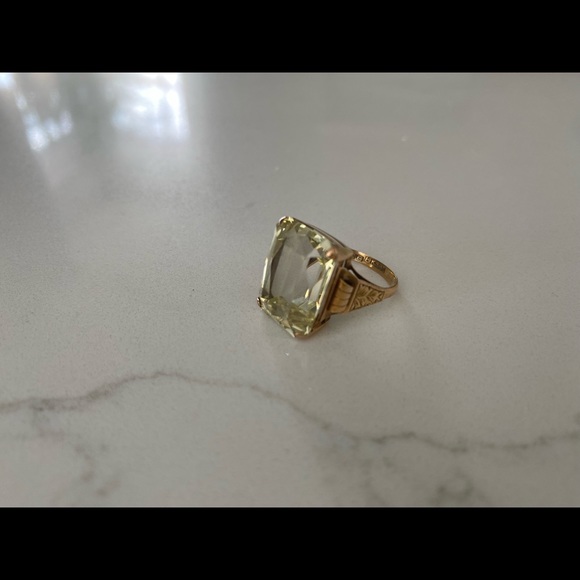 Vintage 14 k Gold Cocktail Ring - Picture 3 of 16